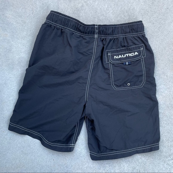 Nautica vintage black bathing suit/ swim shorts - size M - Picture 5 of 6